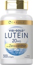 Carlyle Lutein e Zeaxanthin 20mg | 300 Softgels | Vitamine di salute degli occhi | Non-GMO & Gluten Supplemento gratuito