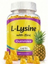 L Lysine Gummies 1000mg con Zinco - Supporta Pelle, Lip, Vegan, Gluten Free, 60 L-Lysine masticabile per adulti, Vitamine Salute e Sistema immunitario, Aminoacido & Integratori complessi, Non OGM