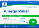 Rilievo di Allergia Scelta di Qualità, 24 ore Relief Allergia Non Drowsy per Allergie Indoor & Outdoor, Antistamina Loratadina 10 mg, Liquid Filled Softgels, 10 conte