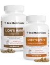 Lions Mane (120ct) e Cordyceps (120ct) Capsule Bundle - Mushroom Supplemento per cognizione, energia e resistenza