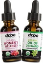 Equilibrio dell'ormone per le donne e l'olio di origano Gocce liquide organiche - Bilancia ormonale organica delle donne & supporto periodo di cassonetto mestruale - Olio di gocce di origano Estratto di tintura Detox Cleanse