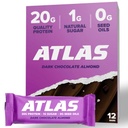 Atlas Bar – 20g Protein, 1g Zucchero, 0g Olio di semi, 0g Dolcificiali (Mandorla di cioccolato di maiale, 12 Conte)