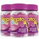 Pepto Kids Gummies, aiuta a alleviare occasionalmente upset Stomach, indigestione acida, stomaco acida e bruciore di stomaco, 72 Totale (3 pacchetti di 24)