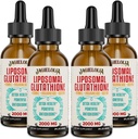 Liposomal Glutathione Liquid 2000MG – Antiossidante Detox Supplemento per le donne e gli uomini, Aging Defense, Liver Function & Energy, con Acido Ialuronico + Aloe Vera + Vitamina C, Naturale & Vegan, 8 FL.OZ
