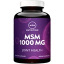 MRM Nutrition MSM 1000mg | Pure Methyl-sulfonyl-Methane Capsule | Joint, Hair, Skin & Nail Support | Biodisponibile Sulfur Supplemento | Vegan + Gluten-Free | 120 Serve