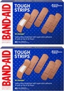 Band-Aid Ditta Tough Strips Adesive Bandages per la cura del tessuto, Protezione durevole per tagli minori e graffi, Tutte le dimensioni, 2 Pack