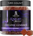 Zucchero Free Creatina Monoidrato Gummies 5g per uomini e donne, Masticabili Creatina Monoidrato per la crescita del muscolo & Recupero, Vegan, Mixberry Flavor, 120 Conte
