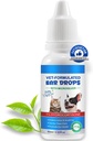 Gocce di orecchio per gatti e cani-Dog infezione infezione infezione medica-ear miti trattamento-doccia lievito pulizia con 1% idrocortisone-Clean Pet Earwax-Mild ed efficace-60ml