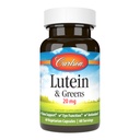 Carlson - Lutein & Greens, 20 mg, Vision Support & Eye Function, Antiossidante, 60 capsule vegetariane
