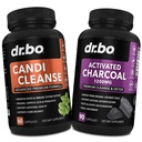 Supporto Charcoal & Candi Cleanse attivato - Pillole di Charcoal di Cocco Biologico & Anti Overgrowth Pills per Stomach Gas e Bloating per Uomo Donne Bambini - Oral Herbal Oregano & Caprylic Acid Capsules