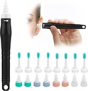 Q Grips Ear Wax Removal Tool 2025 Spiral Ear Wax Kit di rimozione della cera riutilizzabile e lavabile Q-Grips Ear Wax Remover Soft Silicone Spiral Ear Wax Kit di rimozione Contiene 3 tipi di strumenti di pulizia dell'orecchio