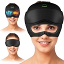 Migraine Relief Cap - 2 in 1 Soothing Headache Relief Cap con Detachable Eye Mask 20% Extra Gel - Headache Hat per Migraine - Cold Ice Head Wrap Prodotti per Stress, Tension, Hangover & Puffy Eyes