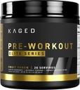 Polvere pre-allenamento del stimolante superiore Kaged | Fruit Punch | Pre-Kaged Elite | L-Citrulline | Creatina | Beta Alanine | 388mg Caffeina | Nitric Oxide Booster | 20 Serve