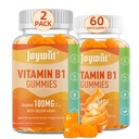 Vitamina B1 Gummies 100mg per adulti e bambini, Thiamine B1 Supplemento con 600mg di calcio, Nervosa Supporti di sistema & Boost Energy, Arancione Flavor, Non OGM, Vegan, 120 Gummies masticabili